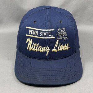 Vtg Penn State Nittany Lions Paramount NCAA Snapback Hat Cap Blue USA Mens 90s
